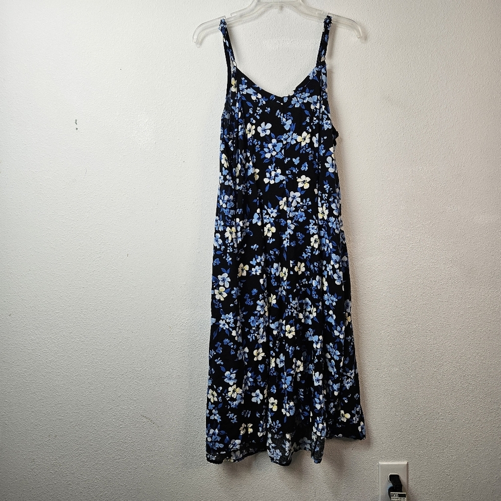 Torrid Midi Challis Sleeveless Trapeze Dress Size 0/ Large - Picture 11 of 13